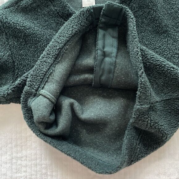 90s Vintage Coldwater Creek Green Sherpa Cardigan Jacket Wolf Buttons Womens S - Picture 6 of 11